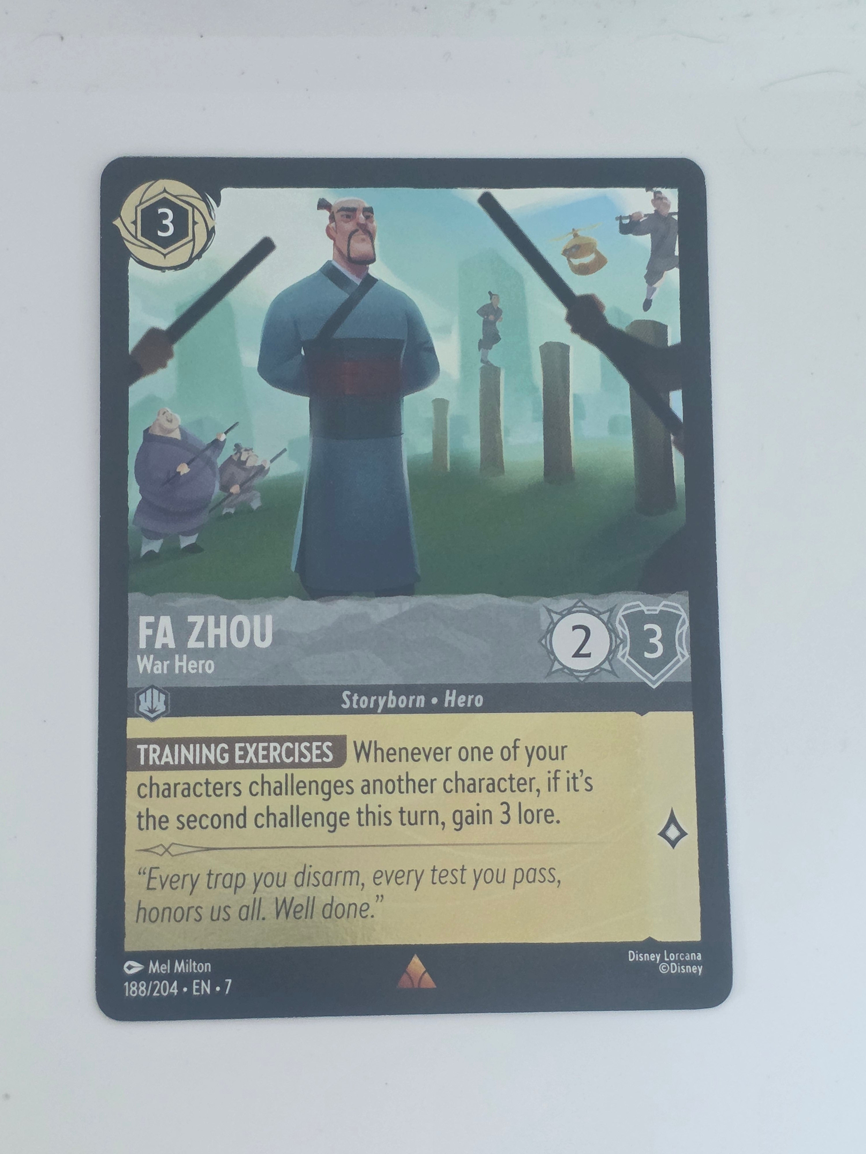 Lorcana | Archazia's Island | COLDFOIL | #188/204 | Fa Zhou - War Hero | Rare