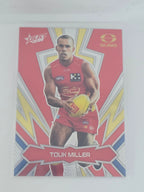 AFL Footy Stars 2025 Luminous Thunderbolt Gold #LT104 T. Miller Suns #096/399