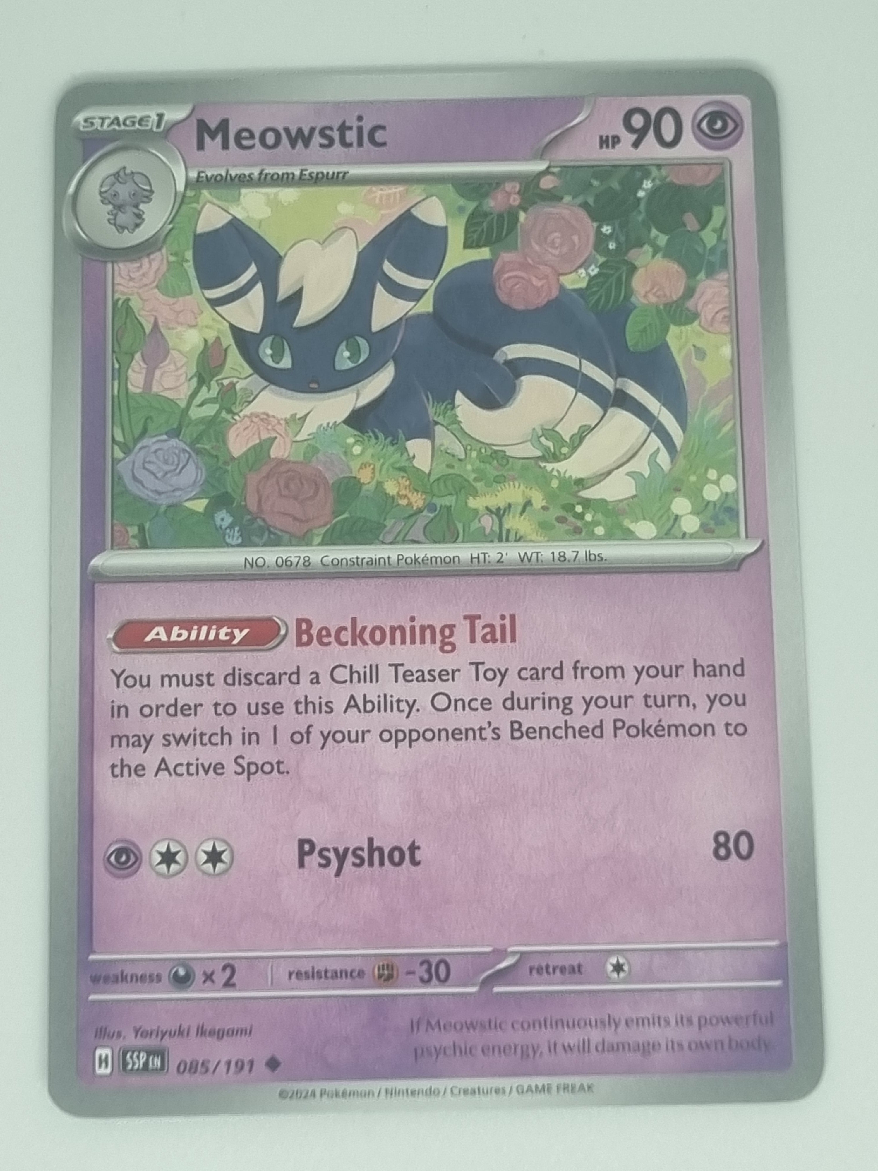 Pokemon TCG - Surging Sparks - #085/191 - Meowstic - Uncommon