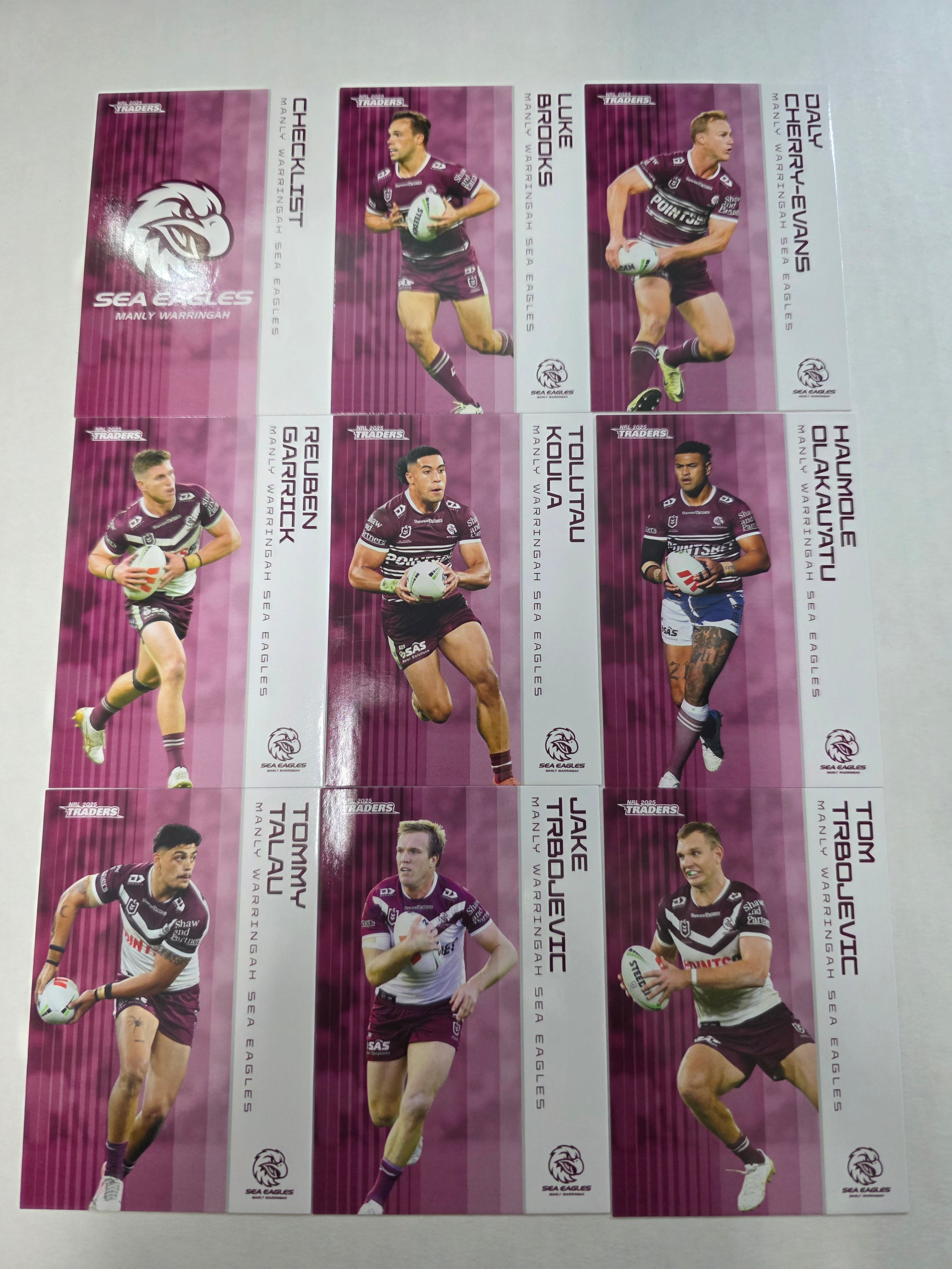 NRL 2025 Traders - Base Team Set 9 Cards -SeaEagles