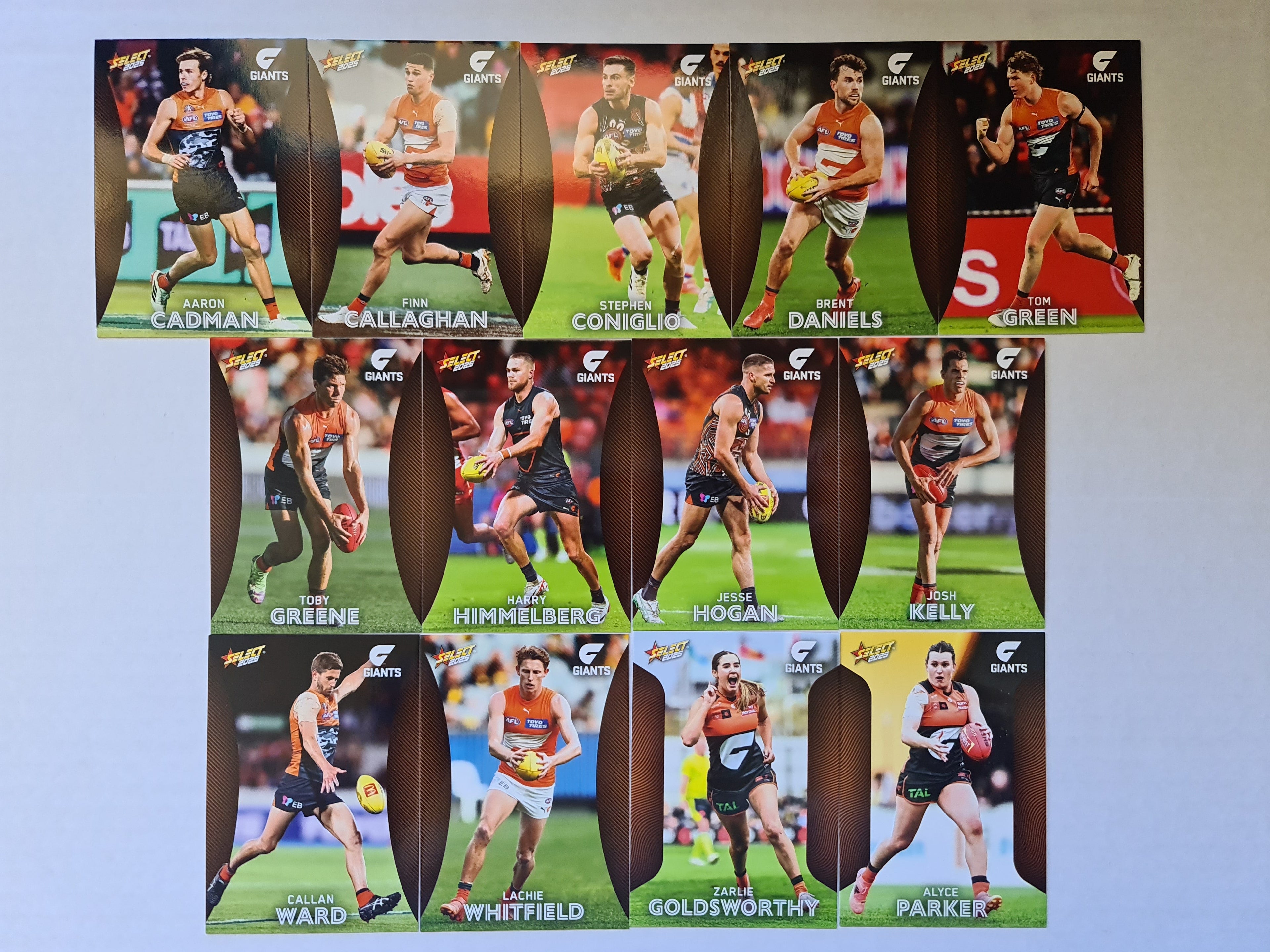 AFL Footy Stars 2025 | Complete Base Team Set | GWS Giants | 13 Cards