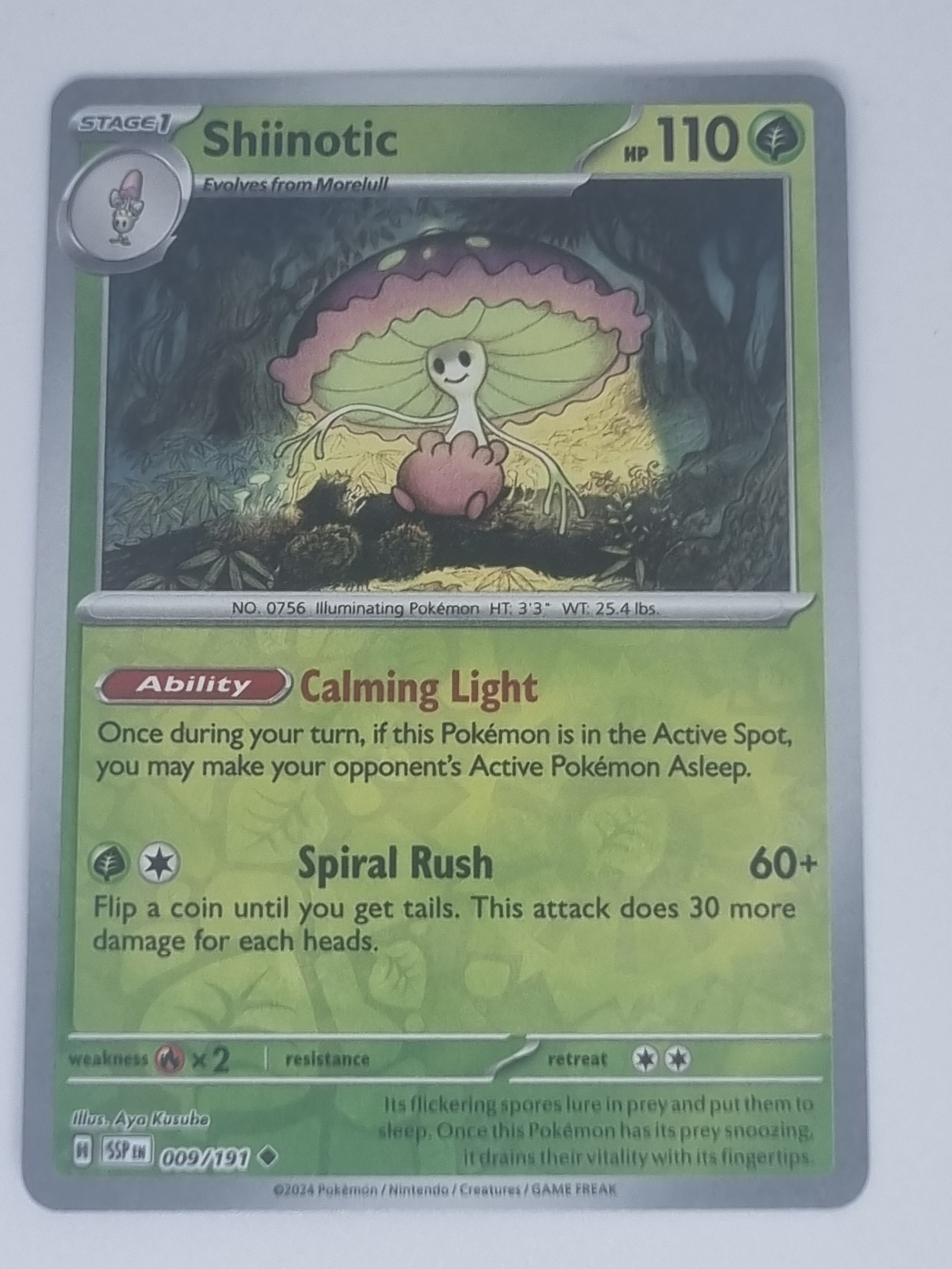 Pokemon TCG - Surging Sparks - #009/191 - Reverse Holo - Shiinotic - Uncommon