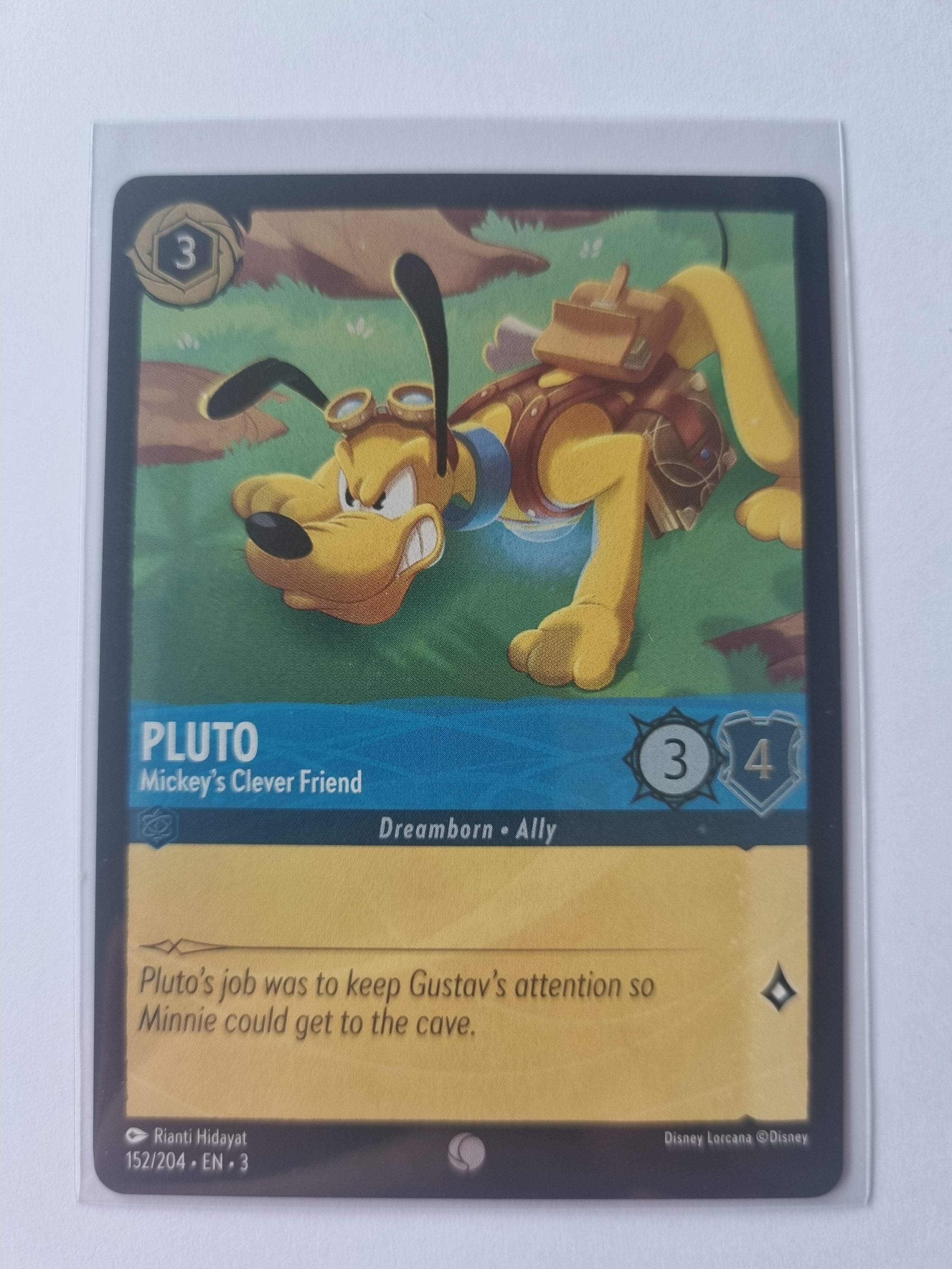 Into the Inklands - Coldfoil - Pluto Mickey's Clever Friend 152/204 Common