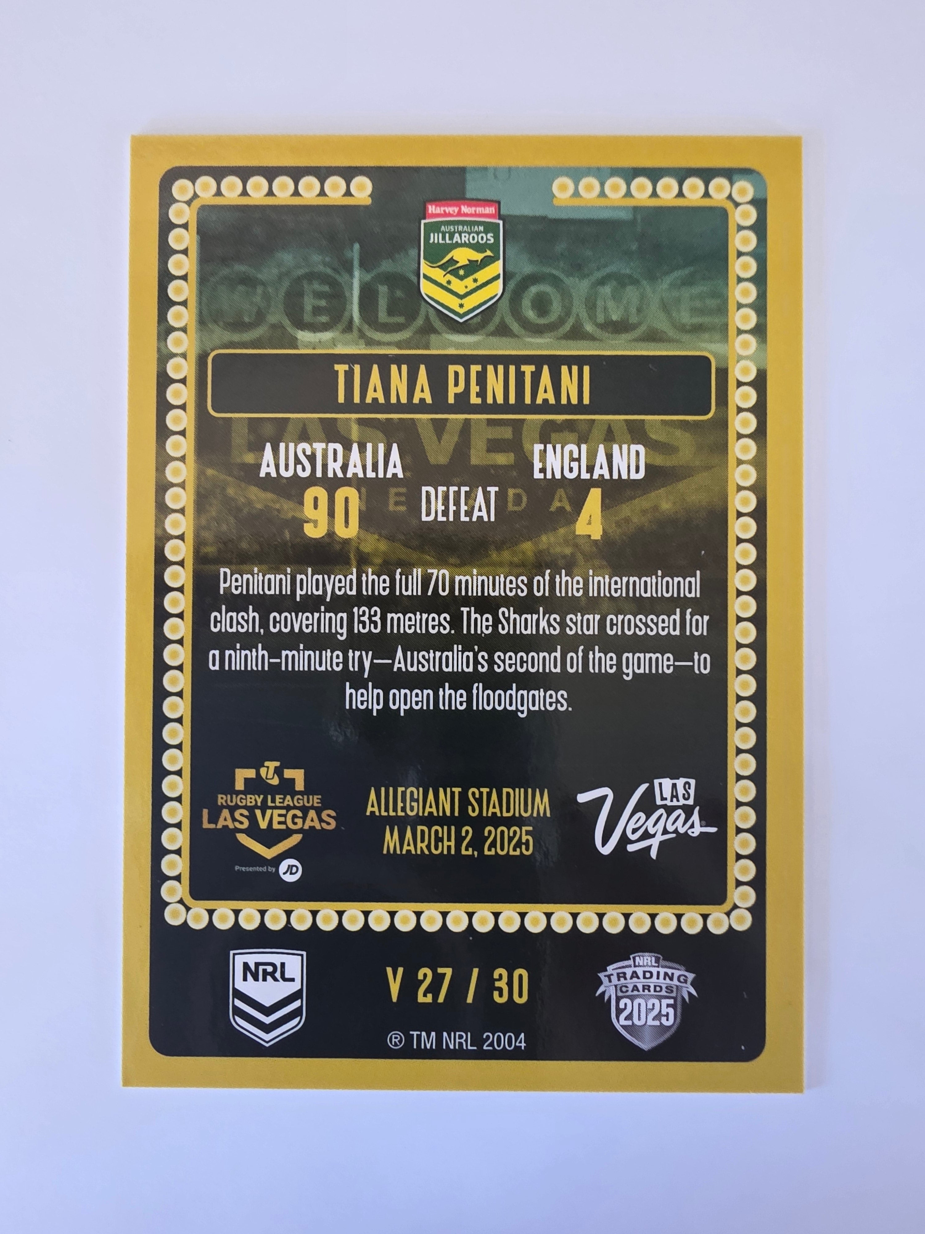 NRL 2025 Elite | 2025 Vegas Round | #V27 | Tiana Penitani | Jillaroos