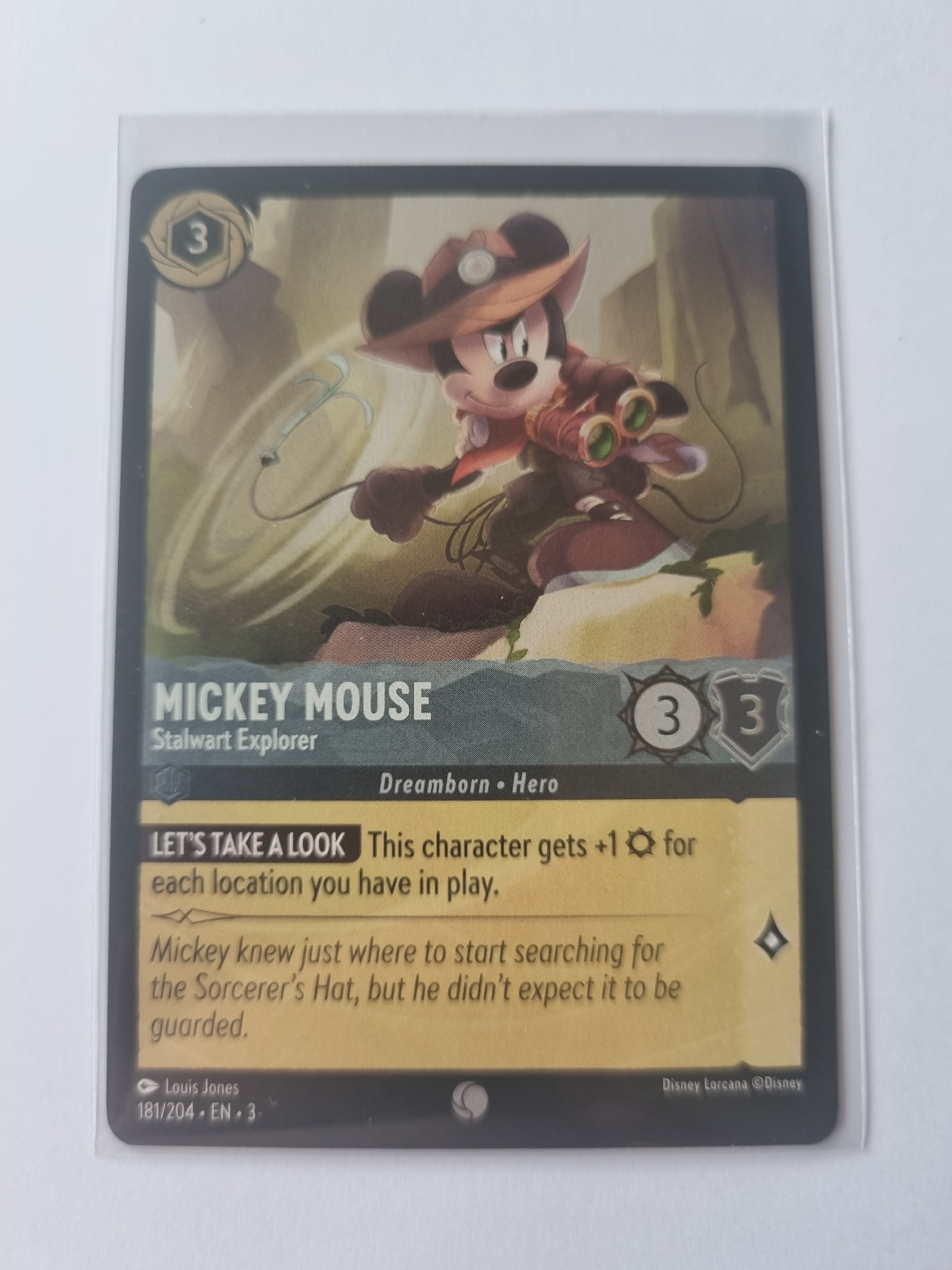 Into the Inklands Coldfoil Mickey Mouse Stalwart Explorer 181/204 Common