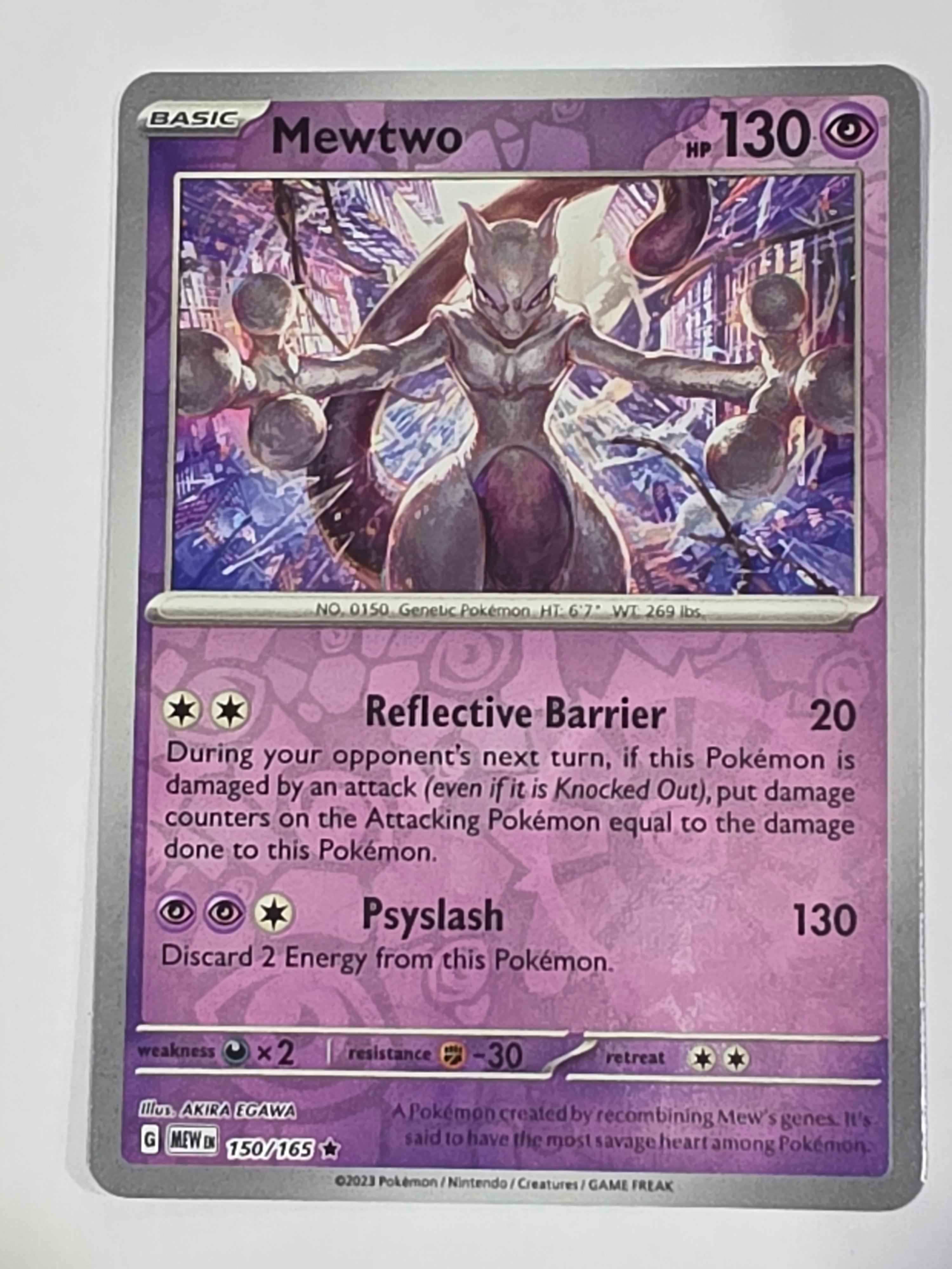 Pokemon TCG - Pokemon 151 - #150/165 - Reverse Holo - Mewtwo - Rare