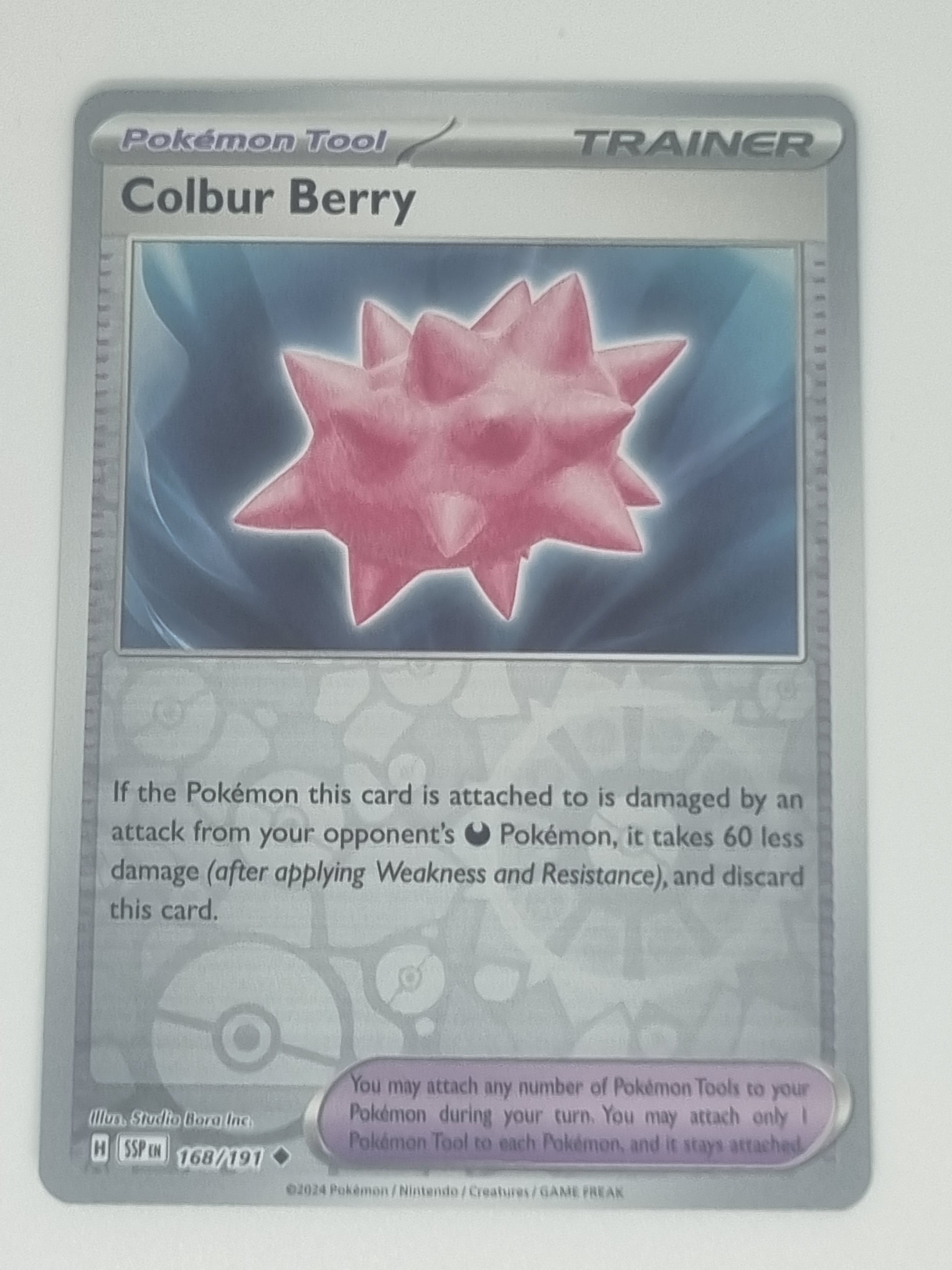 Pokemon TCG - Surging Sparks - #168/191 - Reverse Holo - Colbur Berry - Uncommon