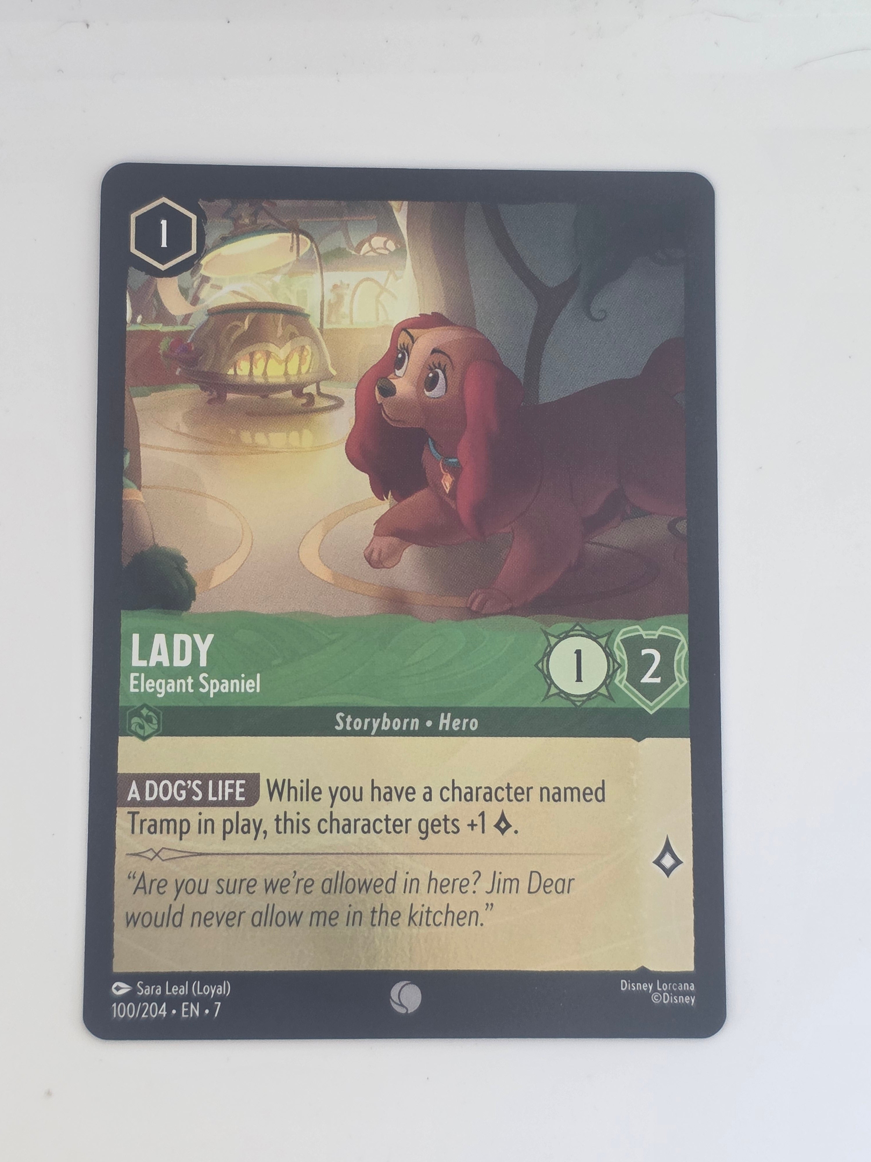 Lorcana | Archazia's Island COLDFOIL #100/204 | Lady - Elegant Spaniel | Common