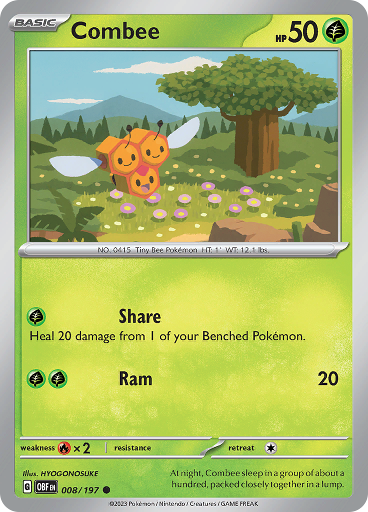 Pokemon TCG - Obsidian Flames - #8 -Combee - Common