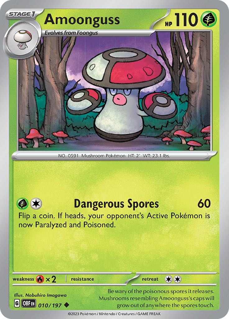 Pokemon TCG - Obsidian Flames - #10 -Amoonguss - Uncommon