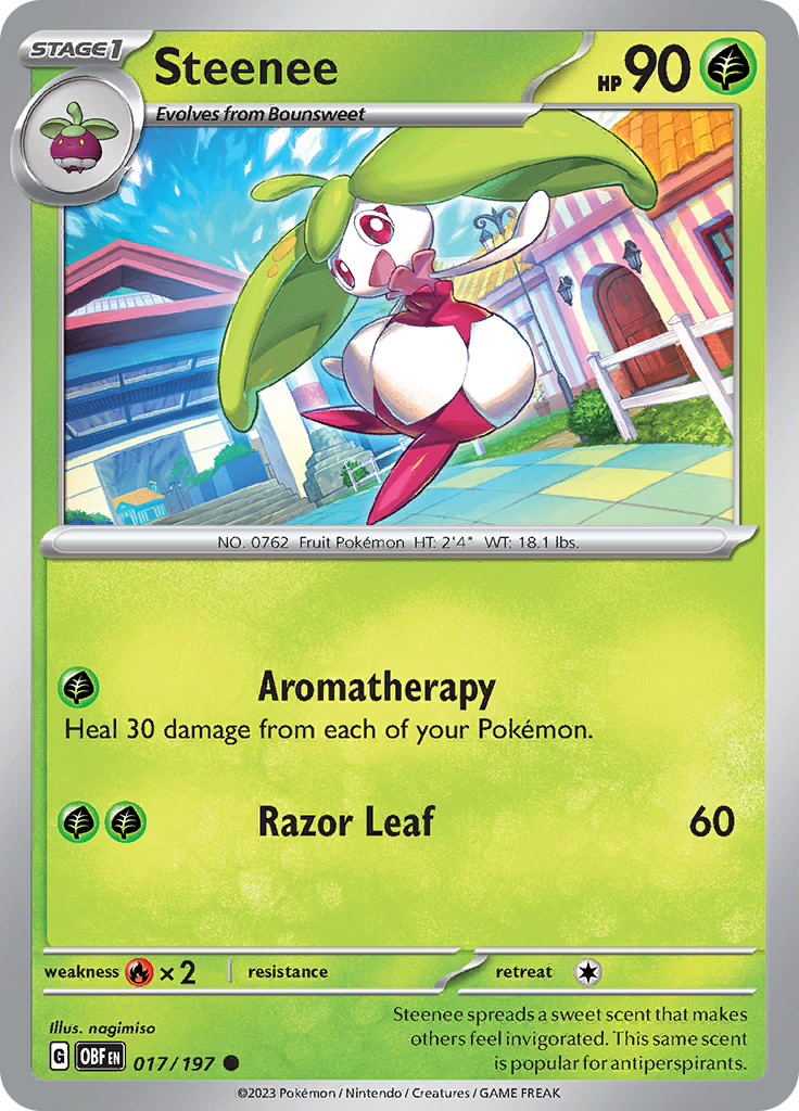Pokemon TCG - Obsidian Flames - #17 -Steenee - Common