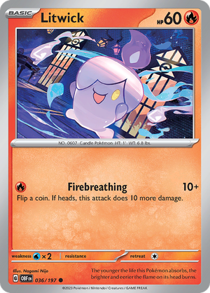 Pokemon TCG - Obsidian Flames - #36 -Litwick - Common
