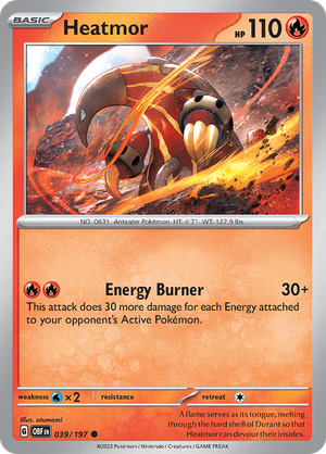 Pokemon TCG - Obsidian Flames - #39 -Heatmor - Common