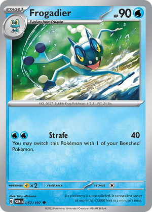 Pokemon TCG - Obsidian Flames - #57 -Frogadier - Uncommon