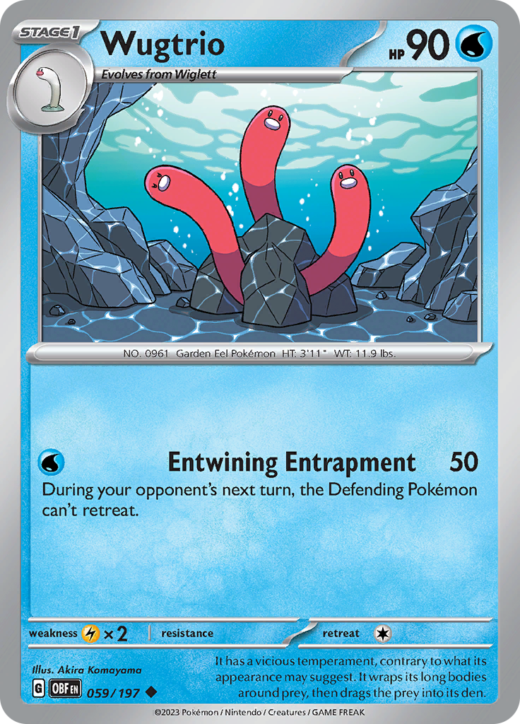 Pokemon TCG - Obsidian Flames - #59 -Wugtrio - Uncommon
