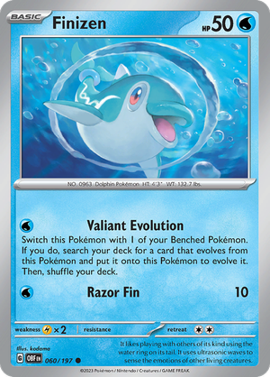 Pokemon TCG - Obsidian Flames - #60 -Finizen - Common