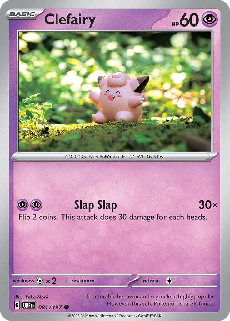 Pokemon TCG - Obsidian Flames - #81 -Clefairy - Common
