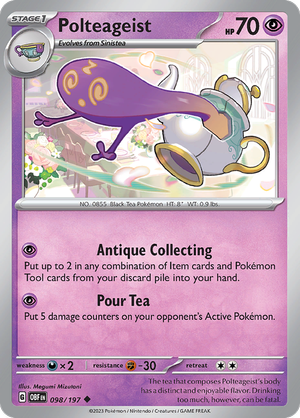 Pokemon TCG - Obsidian Flames - #98 -Polteageist - Uncommon