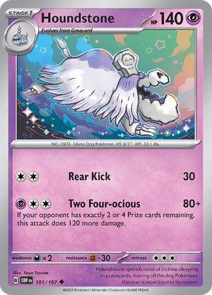 Pokemon TCG - Obsidian Flames - #101 -Houndstone - Uncommon