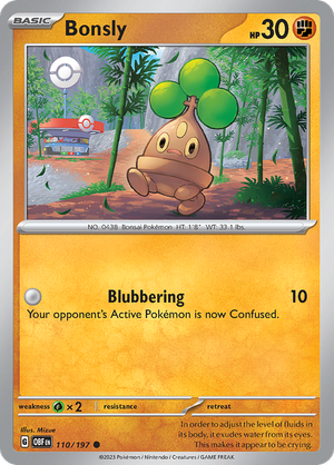 Pokemon TCG - Obsidian Flames - #110 -Bonsly - Common