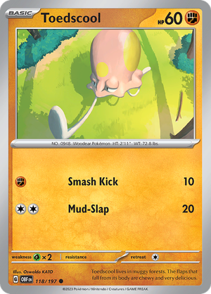 Pokemon TCG - Obsidian Flames - #118 -Toedscool - Common