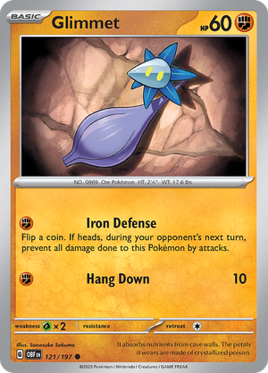 Pokemon TCG - Obsidian Flames - #121 -Glimmet - Common
