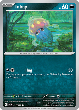 Pokemon TCG - Obsidian Flames - #137 -Inkay - Common