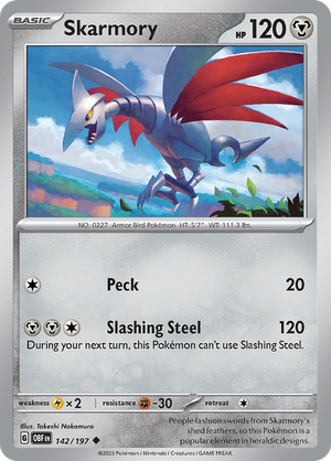 Pokemon TCG - Obsidian Flames - #142 -Skarmory - Uncommon