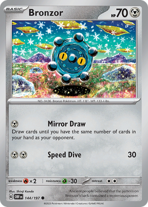 Pokemon TCG - Obsidian Flames - #144 -Bronzor - Common