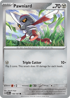 Pokemon TCG - Obsidian Flames - #148 -Pawniard - Common