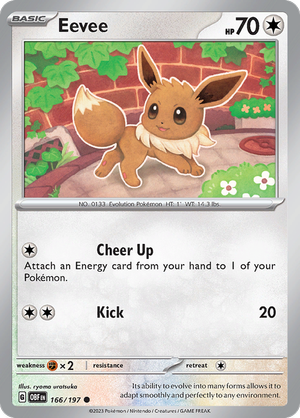 Pokemon TCG - Obsidian Flames - #166 -Eevee - Common