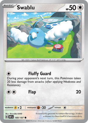 Pokemon TCG - Obsidian Flames - #169 -Swablu - Common