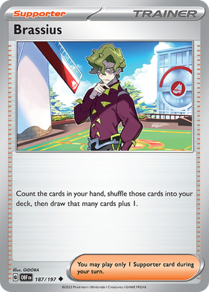 Pokemon TCG - Obsidian Flames - #187 -Brassius - Uncommon