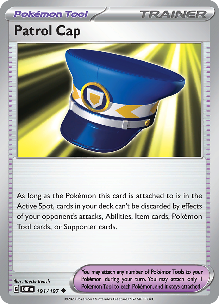 Pokemon TCG - Obsidian Flames - #191 -Patrol Cap - Uncommon