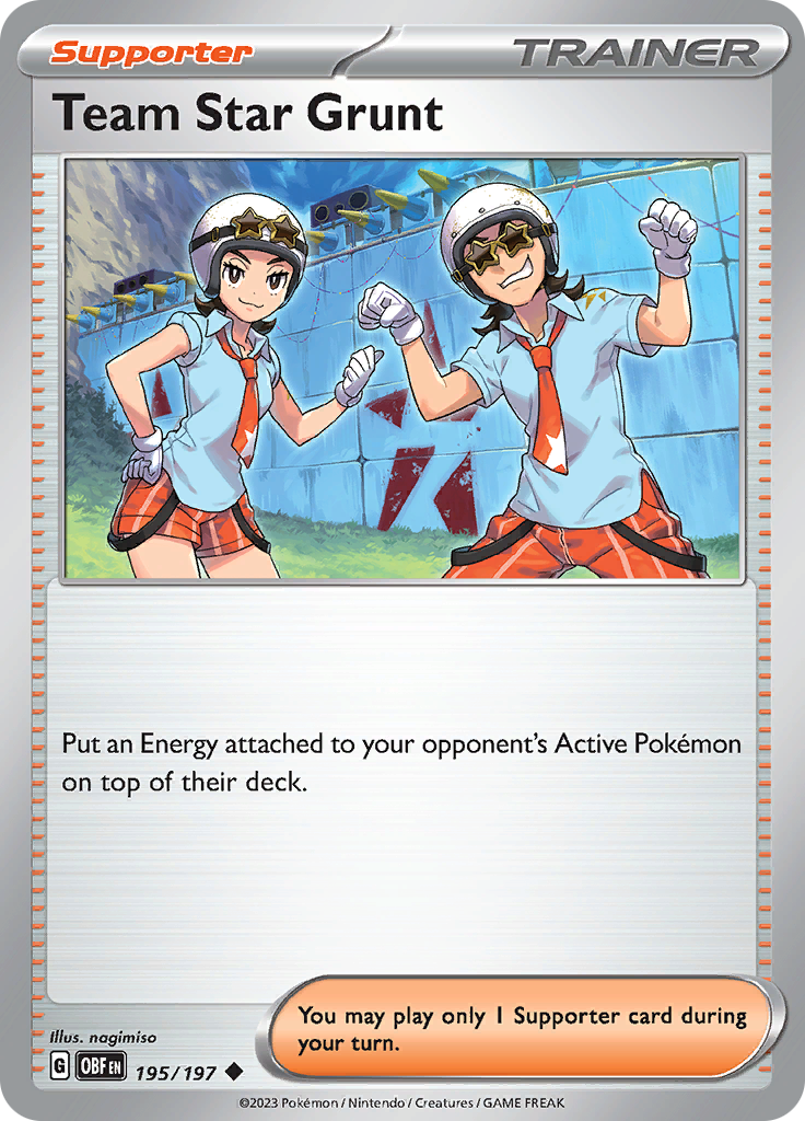 Pokemon TCG - Obsidian Flames - #195 -Team Star Grunt - Uncommon