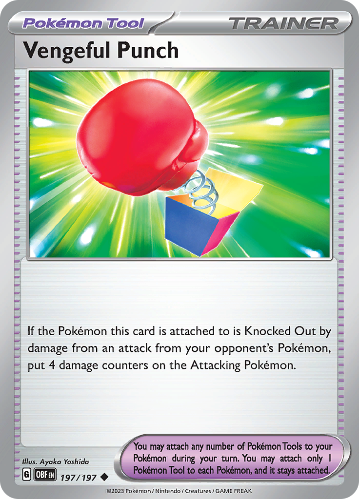 Pokemon TCG - Obsidian Flames - #197 -Vengeful Punch - Uncommon