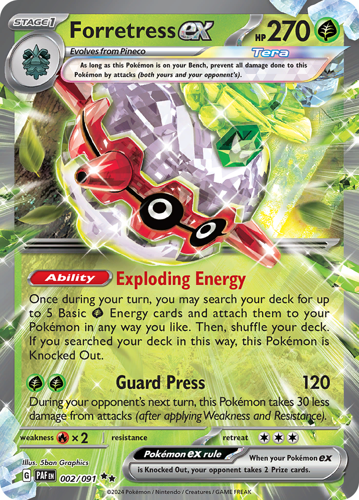 Pokemon TCG - Paldean Fates - #2 - Forretress EX - Ultra Rare