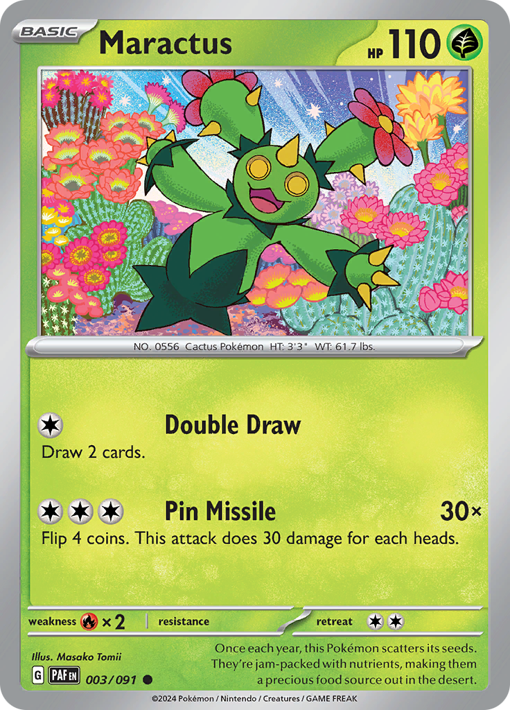 Pokemon TCG - Paldean Fates - #3 - Maractus - Common