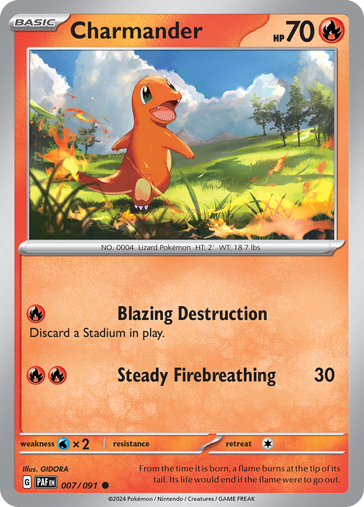 Pokemon TCG - Paldean Fates - #7 - Charmander - Common