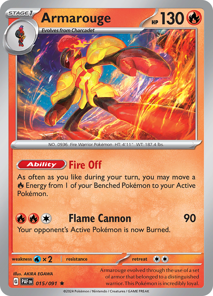 Pokemon TCG - Paldean Fates - #15 - Armarouge - Rare