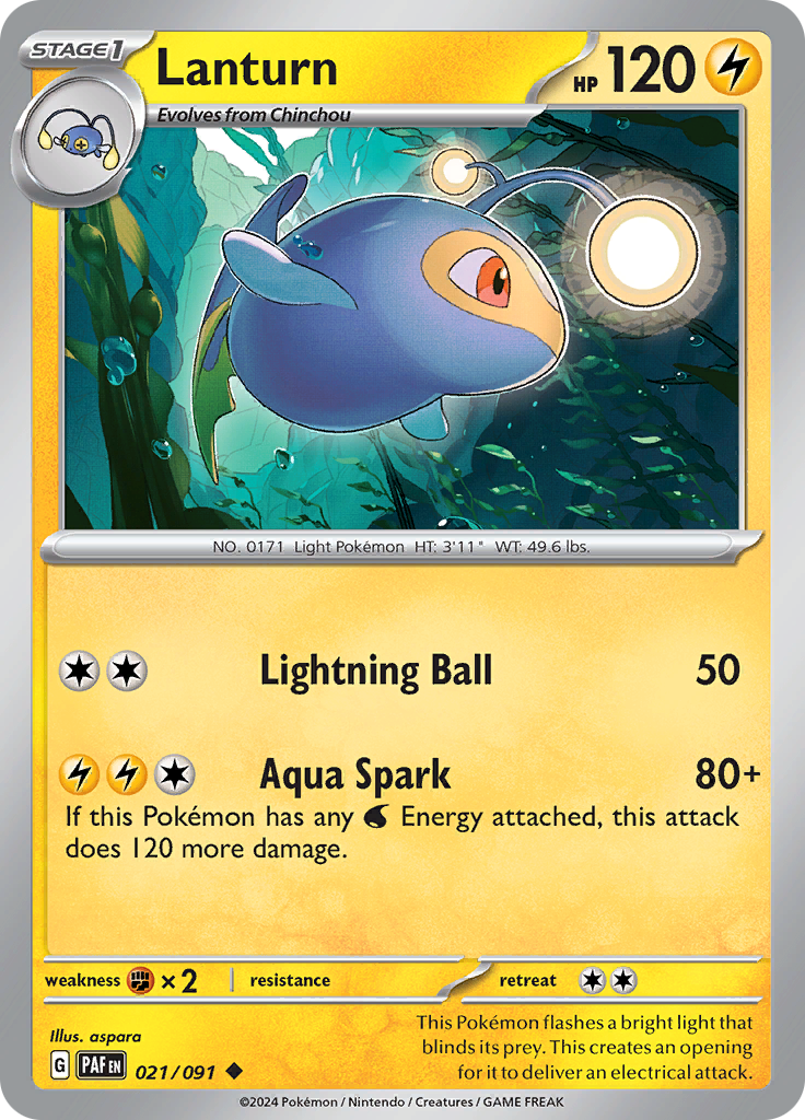 Pokemon TCG - Paldean Fates - #21 - Lanturn - Uncommon