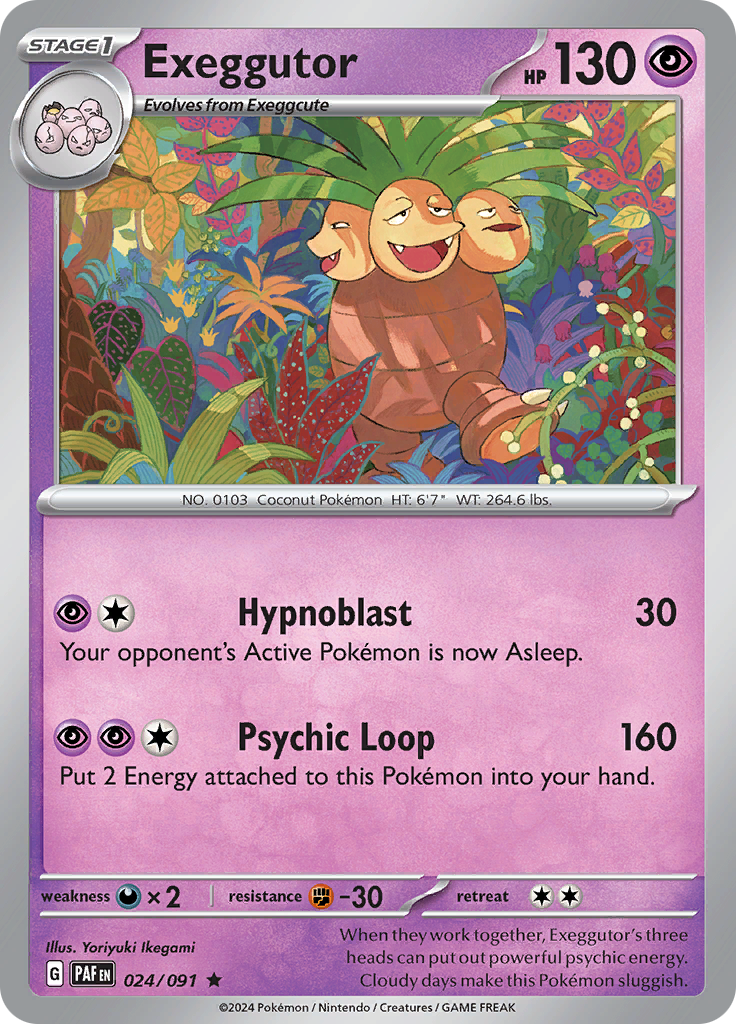 Pokemon TCG - Paldean Fates - #24 - Exeggutor - Rare