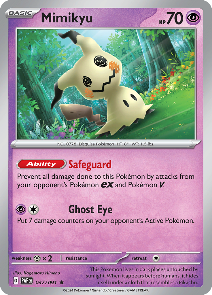Pokemon TCG - Paldean Fates - #37 - Mimikyu - Rare