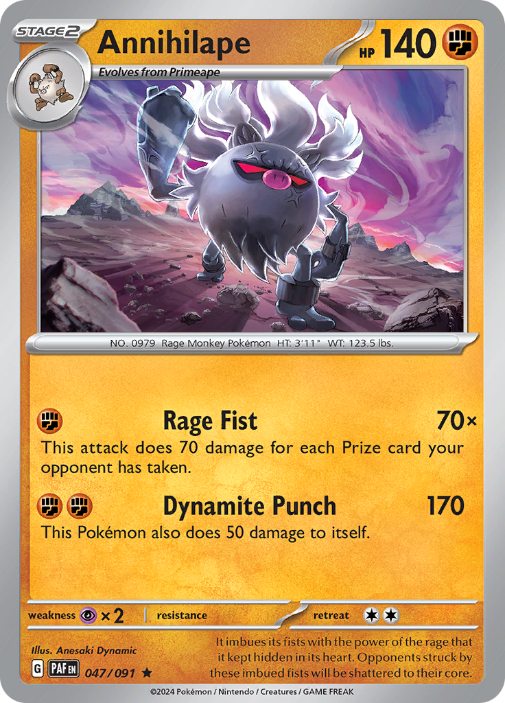 Pokemon TCG - Paldean Fates - #47 - Annihilape - Rare
