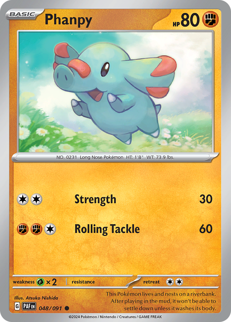Pokemon TCG - Paldean Fates - #48 - Phanpy - Common