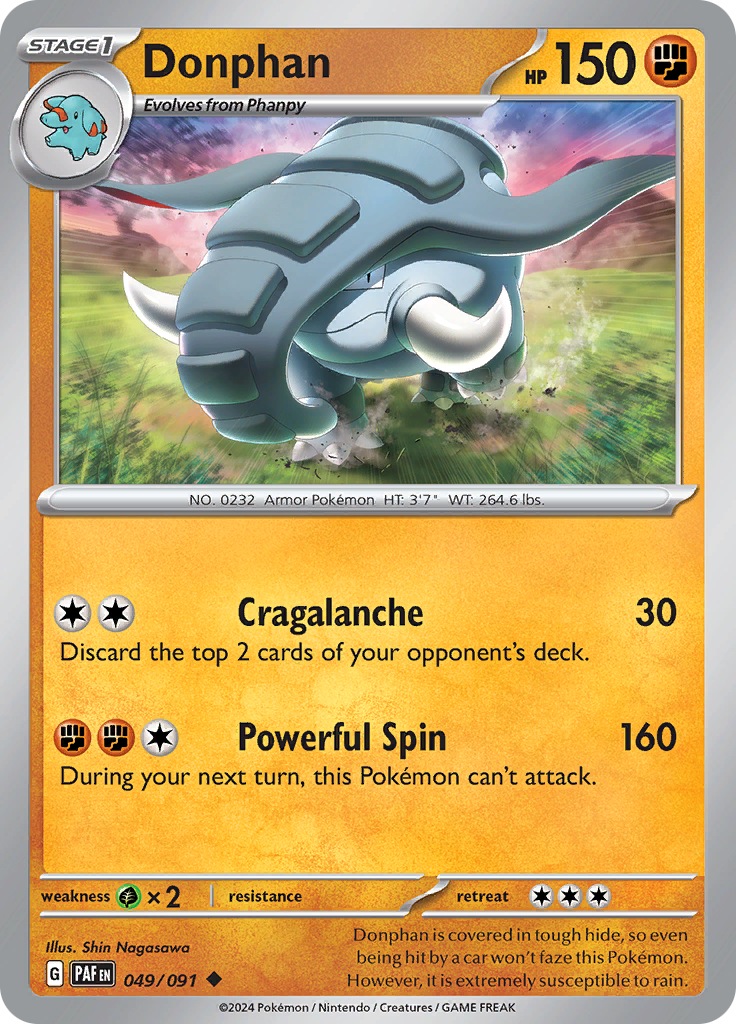 Pokemon TCG - Paldean Fates - #49 - Donphan - Uncommon