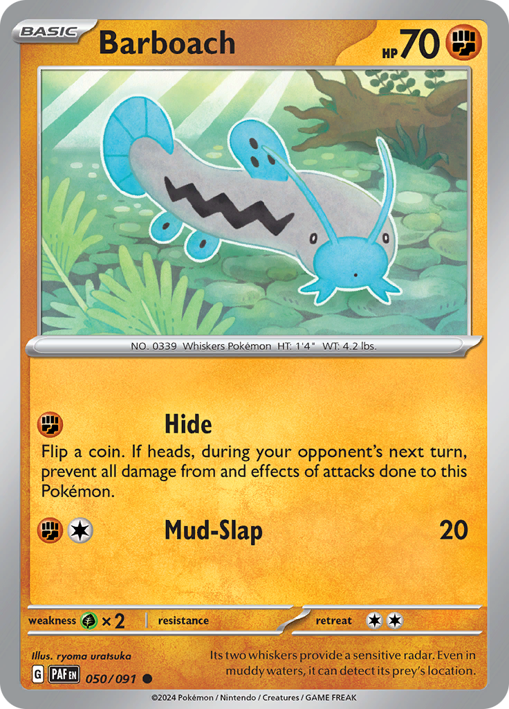 Pokemon TCG - Paldean Fates - #50 - Barboach - Common