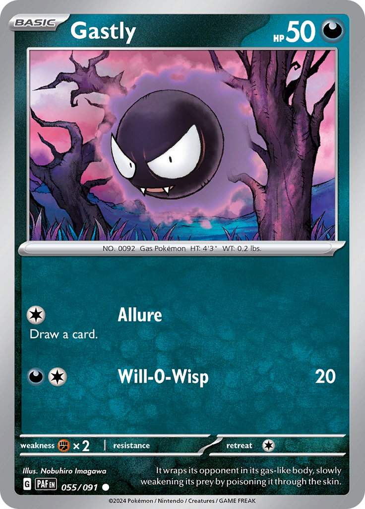 Pokemon TCG - Paldean Fates - #55 - Gastly - Common