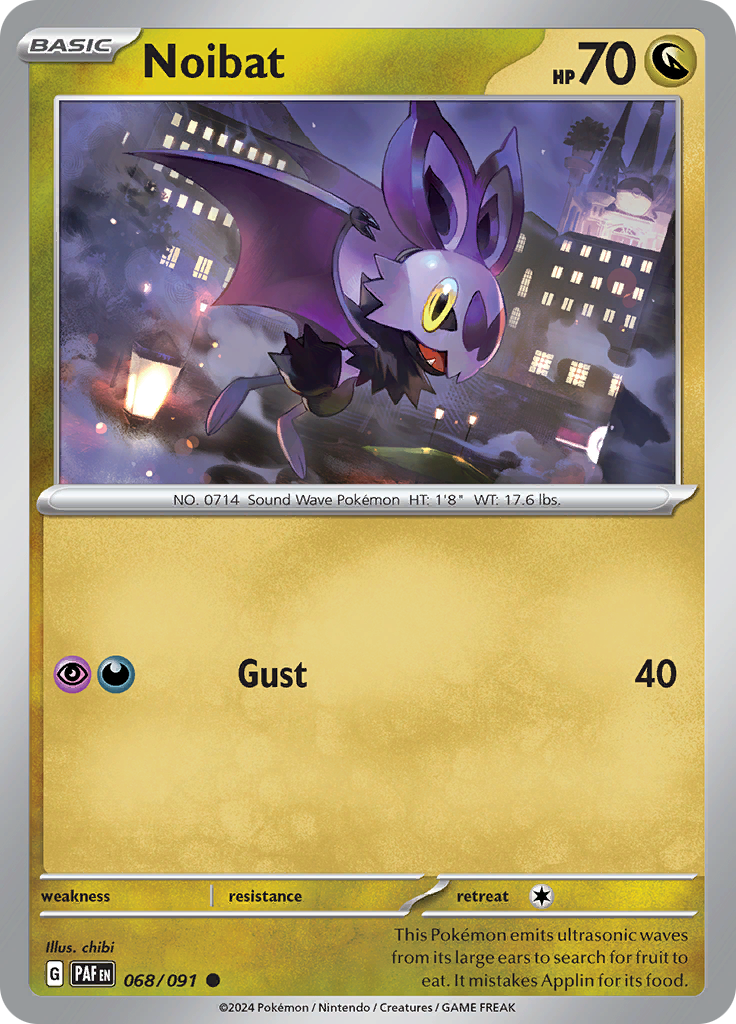 Pokemon TCG - Paldean Fates - #68 - Noibat - Common