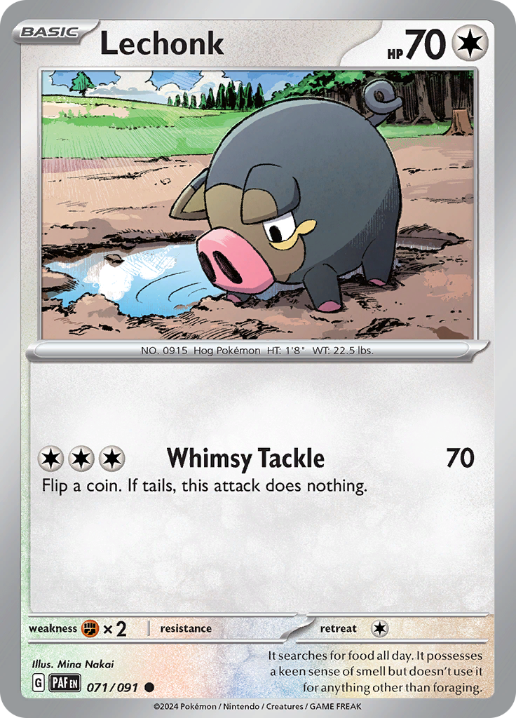 Pokemon TCG - Paldean Fates - #71 - Lechonk - Common